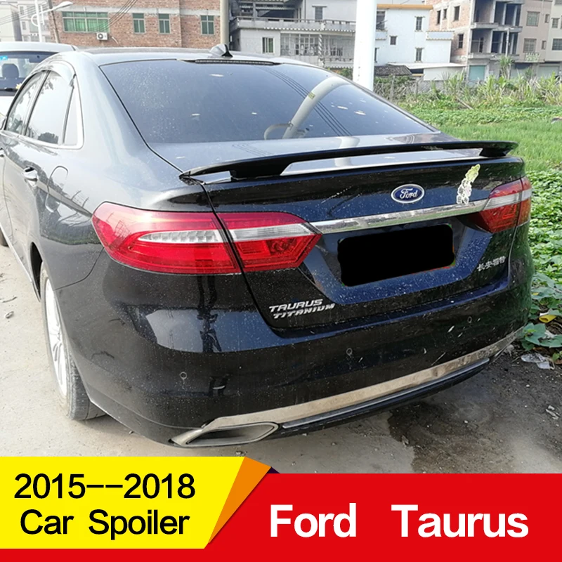 

Use for Ford Taurus spoiler 2015 2016 2017 2018year Universal ABS Plastic carbon black Car refitt Accessorie Without Perforation