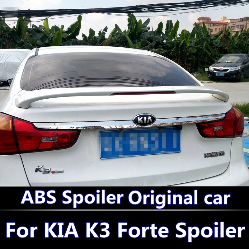 

For Kia Forte K3 2011-2015 Spoiler High Quality ABS Material Car Rear Wing Primer Color Rear Spoiler For K3 Spoiler with brake