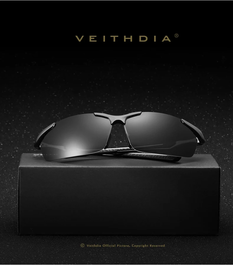 Veithdia, алюминиевый Магниевый сплав Для Мужчин's поляризационные очки для вождения солнцезащитные очки для глаз мужские очки солнцезащитные