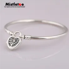 Аутентичные стерлингового серебра 925 Ограниченная серия расцвести сердце замок браслет подходит Eurpeon европейские ювелирные изделия