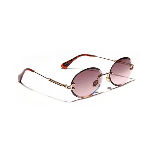 Joubas, овальные женские солнцезащитные очки без оправы,, мужские градиентные прозрачные солнцезащитные очки, Ретро стиль, высокое качество, модные трендовые очки 80 - Цвет линз: C3