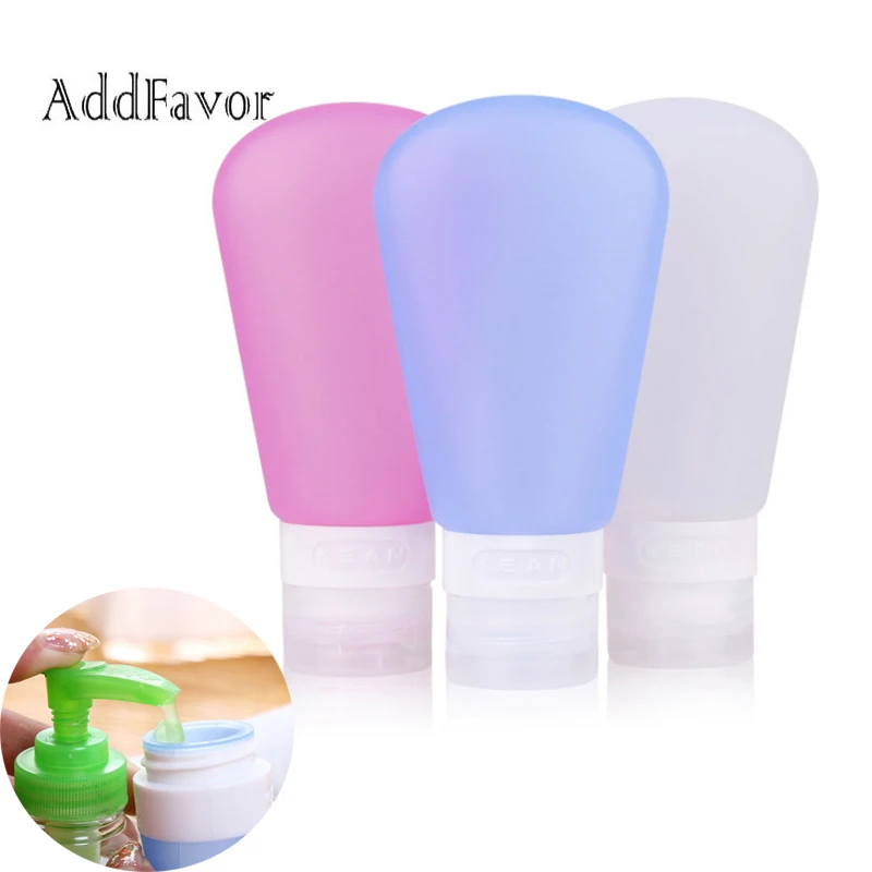 Addfavor Silicone Empty Cosmetic Container Refillable Makeup Bottle Travel Cosmetic Bottles for