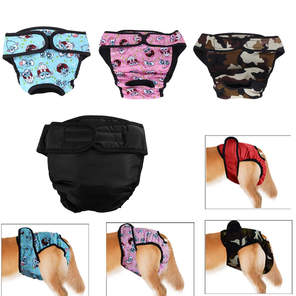 XS-XXL-Pantalones fisiológicos para perros, bragas sanitarias lavables para perros, pantalones cortos, ropa interior