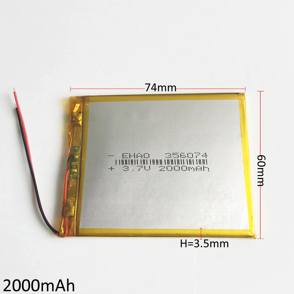 3 7 V 2000mAh литий полимерный аккумулятор для GPS камеры ноутбука Банк питания