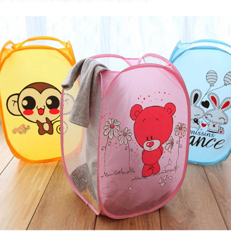 

1PC Folding Dirty Clothing Laundry Bucket Storage Basket Children's Toys Shoe Sundries Storage Organizer