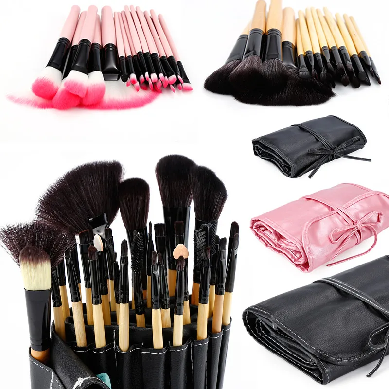 

ELECOOL 32Pcs/1Set Makeup Brushes Set Eyeshadow Eyeliner Lip Brush Powder Foundation Tool Wood Handle Nylon Hair Make up Tool