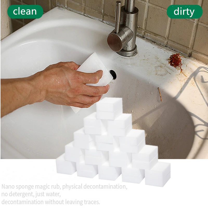 

1/10/30/100pcs Magic Sponge Eraser Cleaning Multi-function Foam Cleaner Kitchen Bathroom Cleaning Tools Nano Melamine Sponges