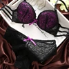 2017 The French original new sexy lace gather under the thin thick black cup sexy adjustable underwear bra set ► Photo 3/6