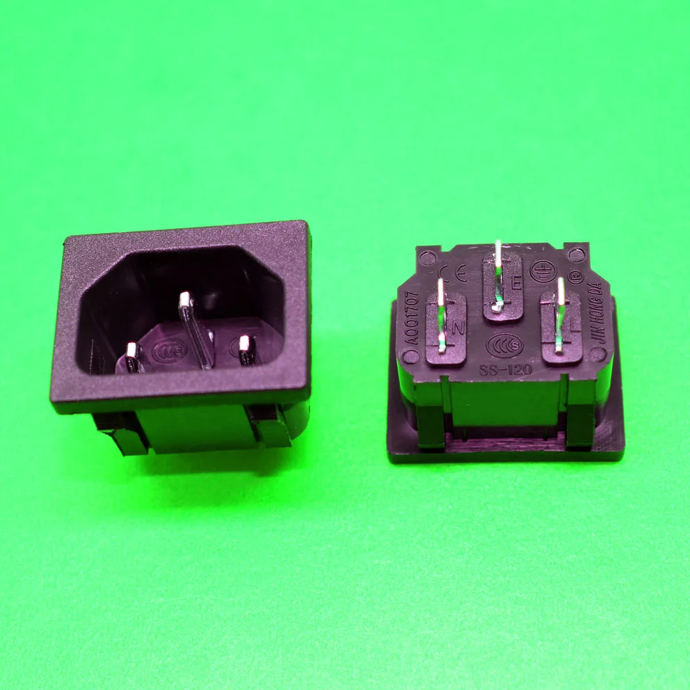 

1x New Hot Selling Black 3Pin All copper CE CCC certification Power Plug Socket AC 250V 10A