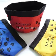 Сумка из ткани Оксфорд для домашних животных собак и кошек Складная туристическая Складная кемпинговая Еда подачи воды Чаша Блюдо 10 шт./лот; ; цвет в случайном порядке