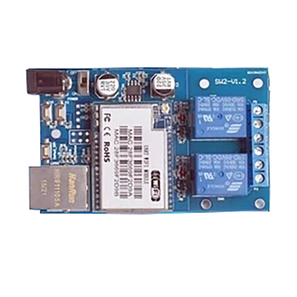 Two Channels Remote Control Relay P2P Wireless WIFI Module Board Smart Network Relay Control Switch with 2 output 2 input Q036