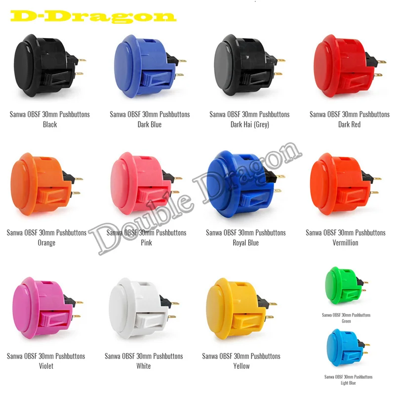 20PCS Original sanwa Rocker sanwa 30mm button push button switch OBSF-30 original sanwa button