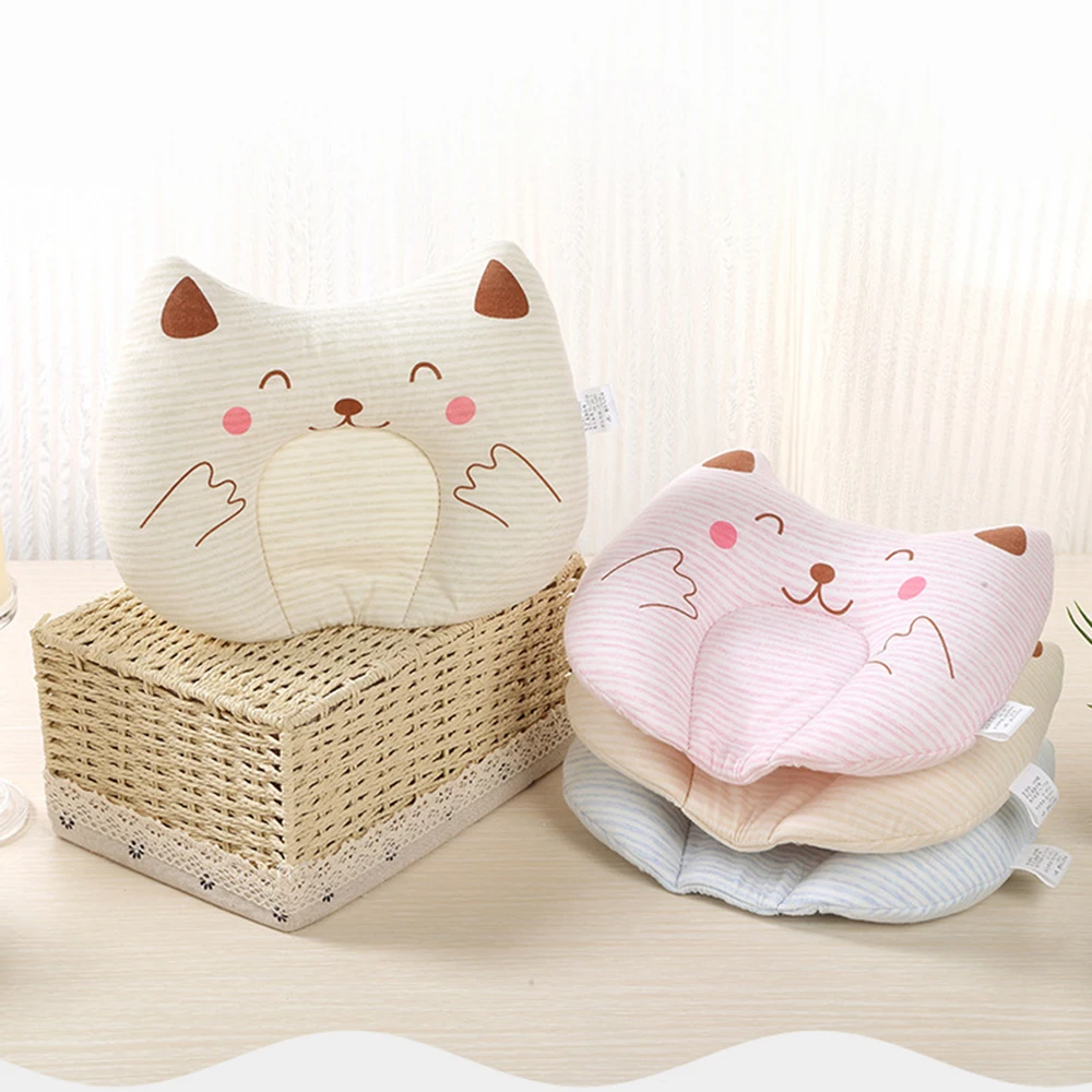 Best Baby Cartoon Print Pillow Cushion Mattress Anti Rollover Baby Sleep Pillow Positioning Sweat Pillow