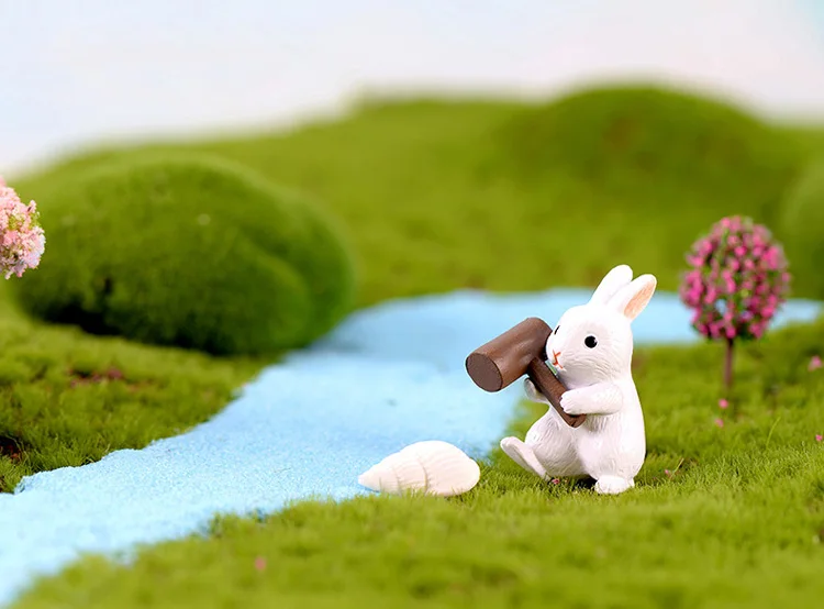 3 шт./лот мультяшный кролик фигурки животных модель семья миниатюрная фигурка DIY ПВХ украшения горячий набор игрушек для детей подарок