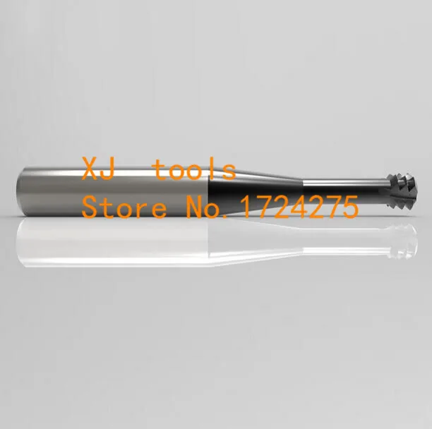

1pcs M1.2*0.25*D4*50 alloy Micro diameter thread milling cutter,milling teeth cutter carved CNC tools,Carbide thread milling