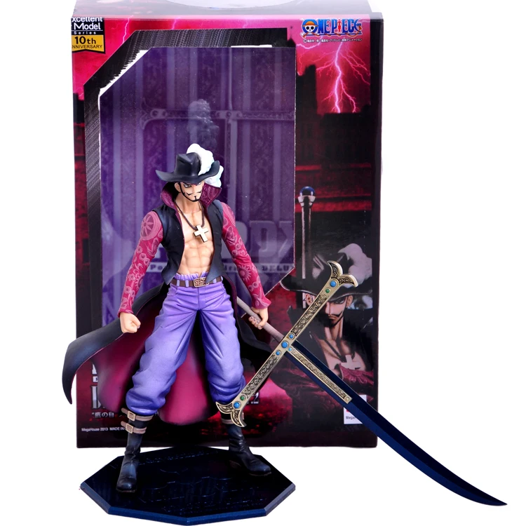 

26cm One Piece big size Dracula Mihawk Action Figures Anime PVC brinquedos Collection Figures toys with Retail box
