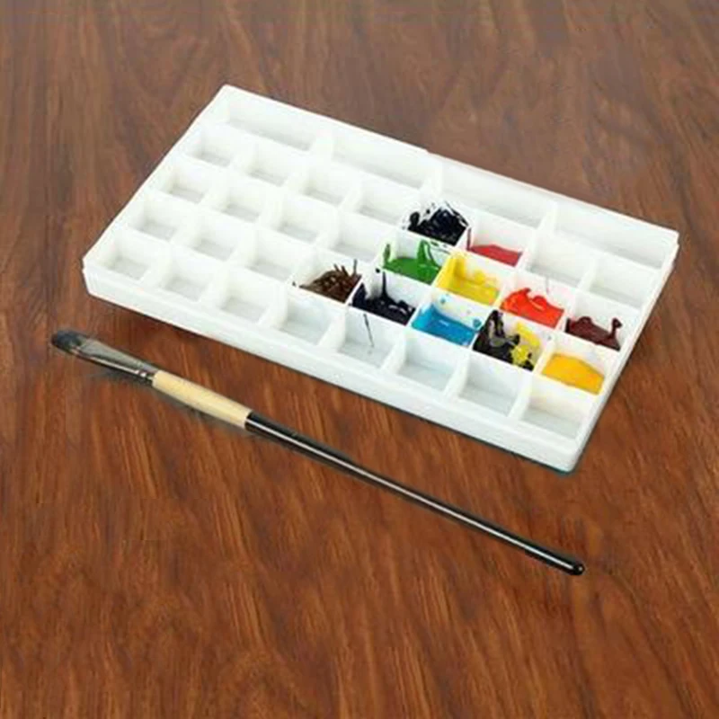 

36-Lattice Watercolor Palette Leak-proof Oil Painting Student Pigment Box 28*15cm Painting Boxes for gouache oil watercolor