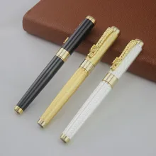 Роликовая шариковая ручка Jinhao 1200 Золотой/Серебряный/черный клипса с драконом выглядит сетка чувствовать себя гладкой офисной канцелярской роскошной подарок школы
