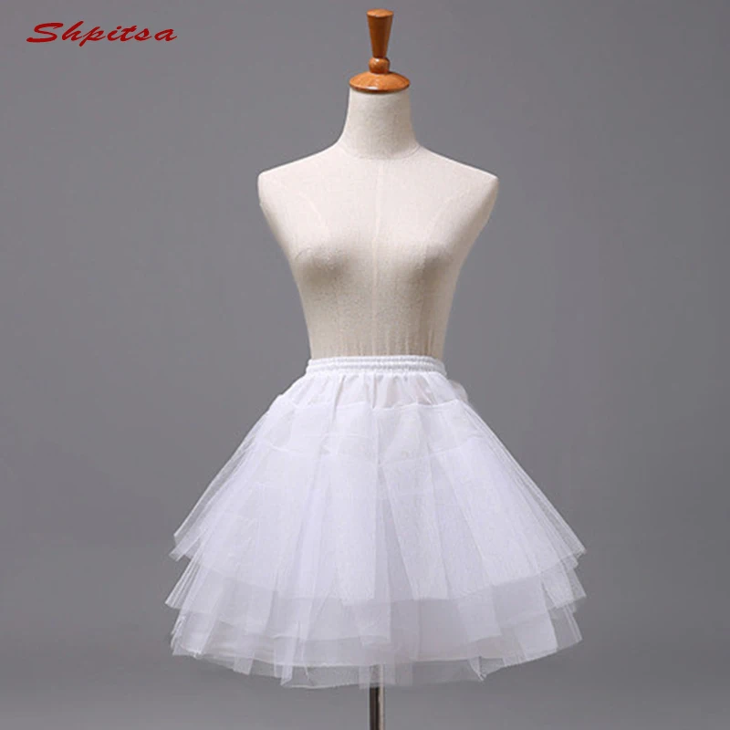 Белый или черный тюль короткая юбка Дети Лолита рокабилли кринолин женщина Нижняя юбка обувь для девочек обруч юбка