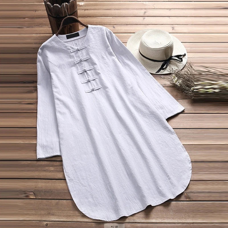 2019 Plus Size Women Autumn Long Sleeve Loose Blouse