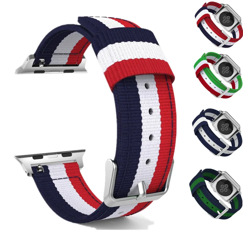 

ASHEI Woven Strap For iWatch Apple Watch Band 42mm Series 3 Nylon Sport Loop Watchbands Bracelet For Iwatch Bands Series1/2 38m