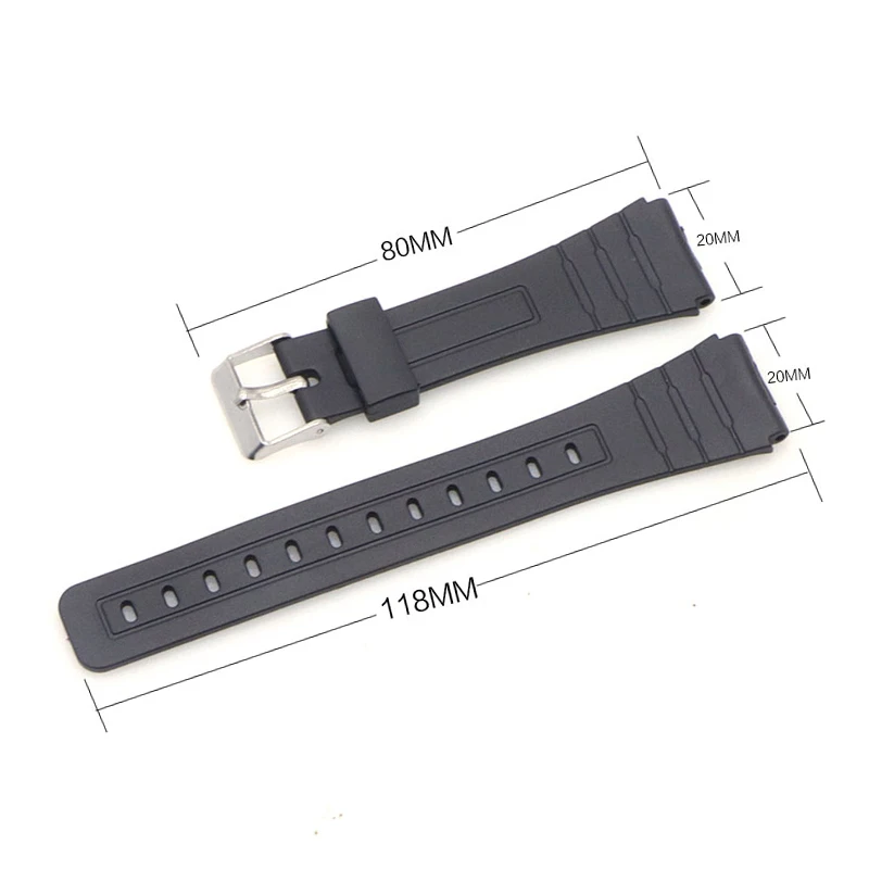Selling 16mm 18mm 20mm 22mm Rubber Bracelets Men Black Sport Diving Silicone Bracelet Watch Band Buckle Metal Watch Accessories