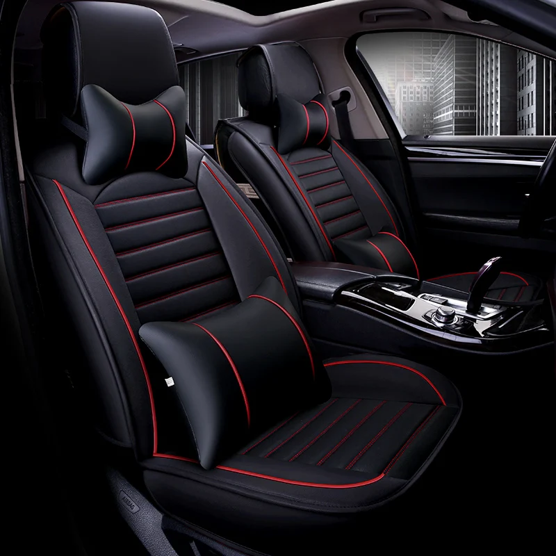

WLMWL Universal Leather Car seat cover for Mitsubishi all models ASX outlander lancer pajero sport pajero dazzle car styling