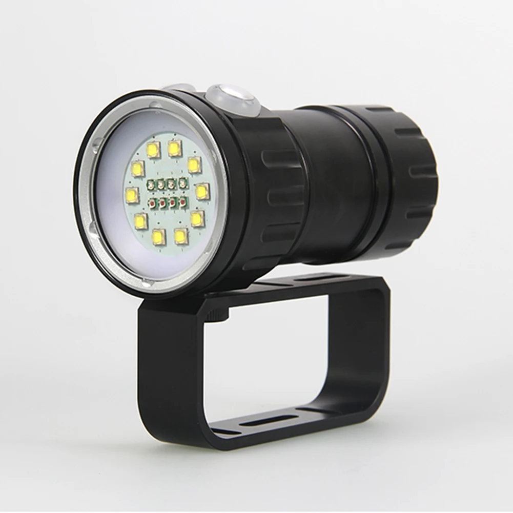 

80m Diving Scuba Electric Torch Video Wide Beam Angle Photography Submarine Underwater Multiple Modes