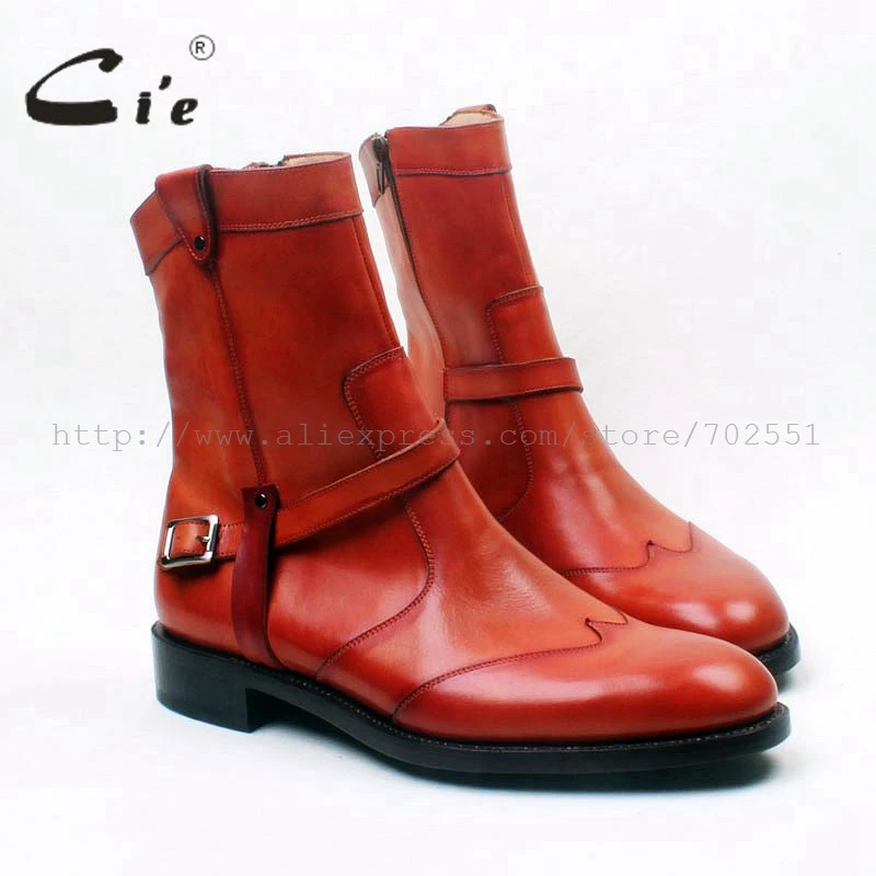 Cie/ ; мужские ботинки из телячьей кожи ручной работы на заказ; мужские ботинки на молнии с кожаной подошвой; дышащие ботинки с ручной росписью; A113
