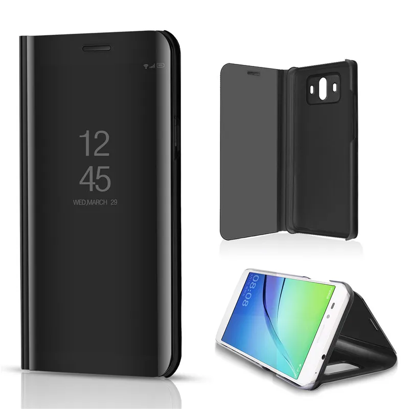 

Case For Samsung Galaxy S8 Plus S6 S7 Edge Note 8 Smart Clear Mirror View For Samsung A3 A5 A7 J3 J5 J7 2017 Flip Stand Cover