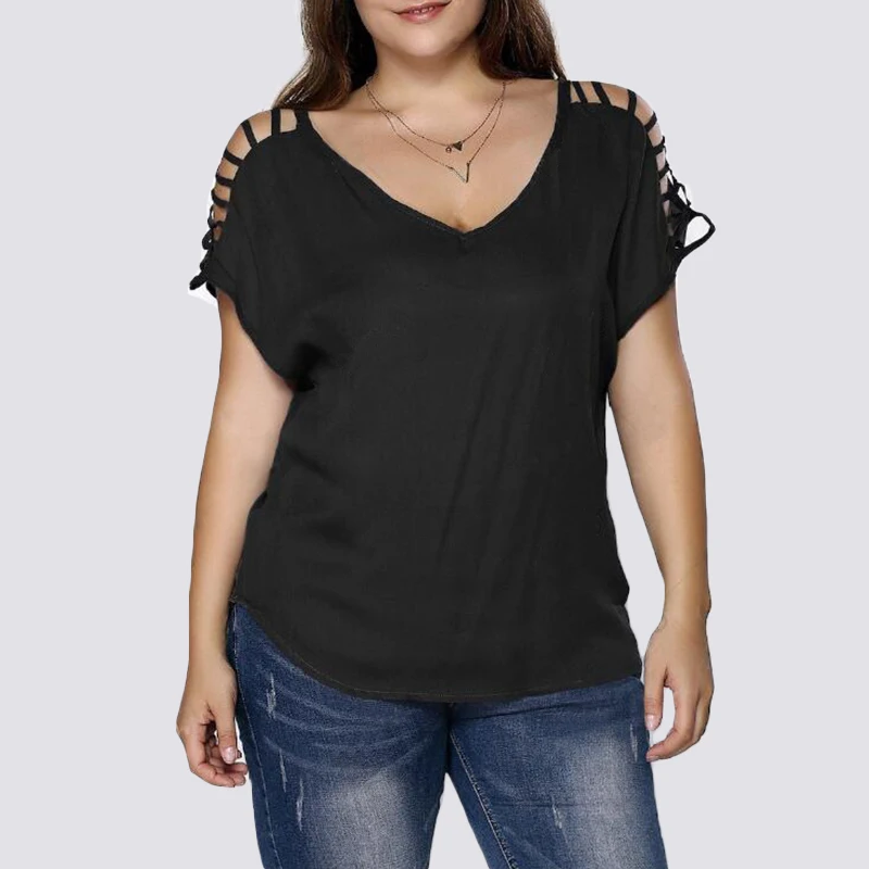 VONDA Для женщин с открытыми плечами блузки рубашки 2019 летние беременных Sexy с v-образным вырезом с коротким рукавом Повседневная блуза, Топ