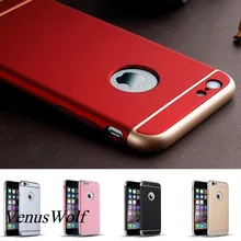 Luxury 3 in 1 Dropproof Full Bag Slim Cover 360 Case for Apple iPhone 7 7Plus 6 6s Plus 6s funda Logo Hole Mobile Phone Case