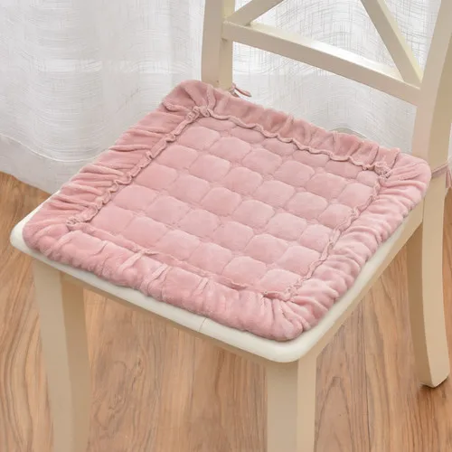 Высококачественная подушка для сиденья Подушка для стула однотонный цвет хлопок подушка для стула стеганая Нескользящая подушка для стула - Цвет: F