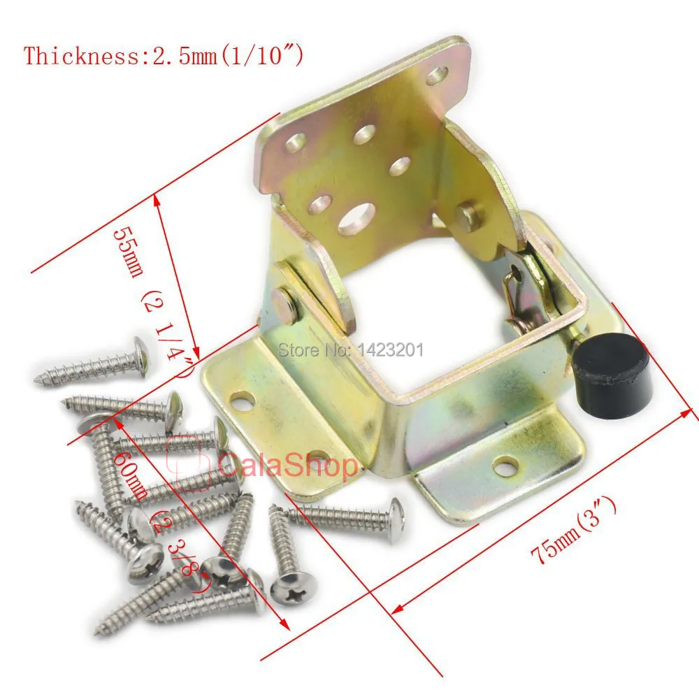 2 шт./лот стальной складной замок Рабочая поверхность кровать ножка ноги Складная Поддержка кронштейн Винт Рамка Choi цинк