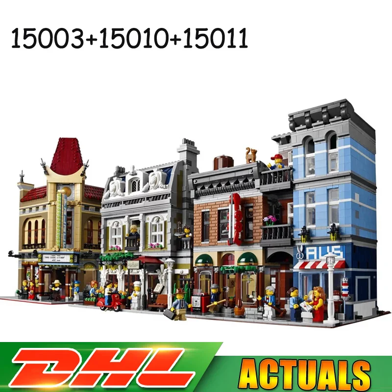 

Lepin 15003 Town Hall 15010 Parisian Restaurant 15011 Detectives Office Model Bricks Toy Compatible LegoINGlys 10224 10243 10246