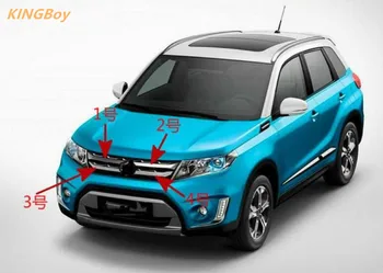 

For Suzuki Vitara 2015-2017 ABS Chrome Trim Chromium Styling Car Front Grill Grid Covers Exterior Decoration Auto Accessories