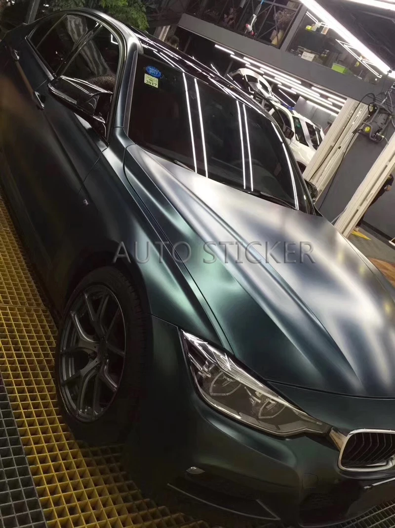 Pearl Metal Sapphire Green Car Wrap 66