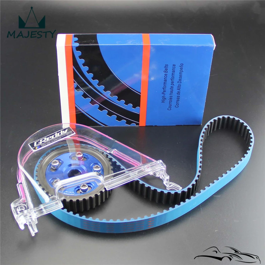 

Clear Gear Cover+ Timing Belt +Cam Pulley Kit For H*onda C*ivic D15 D16C 96-00