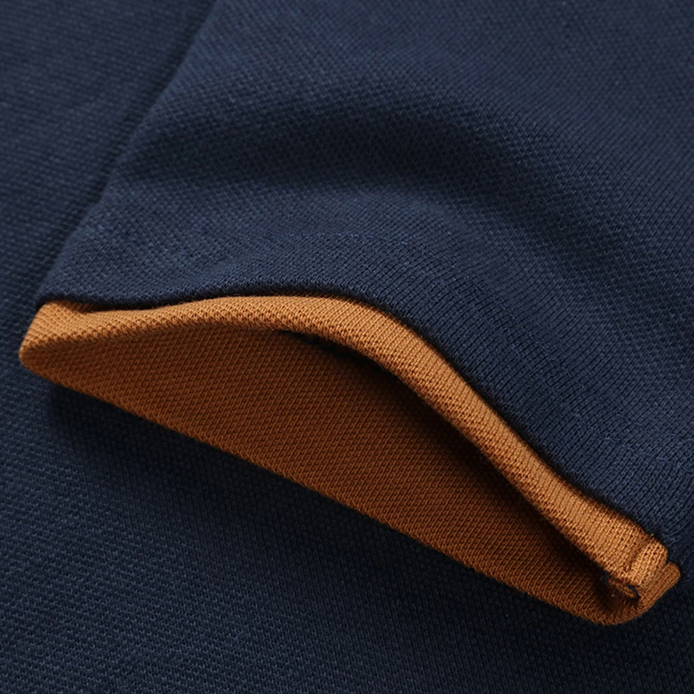 Однотонная мужская рубашка поло с длинным рукавом, хлопок, мужские топы поло, весна-осень, брендовая мужская рубашка поло, Классическая Деловая одежда для отца, B0326