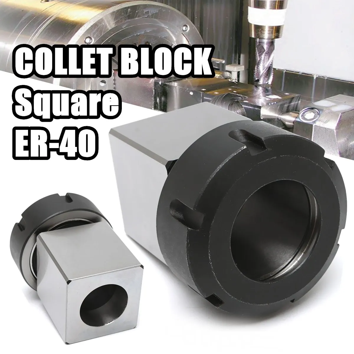 

New ER-40 Square Collet Block Chuck Holder 3900-5125 For Lathe Engraving Machine For Fast set-ups on CNC Machines