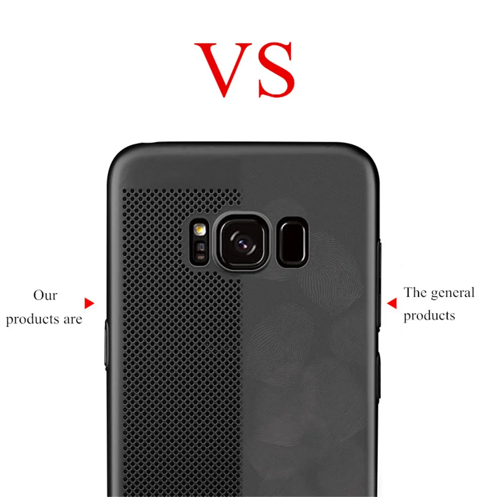 Для Samsung Galaxy S6 S7 край S8 S9 плюс A3 A5 A7 J3 J5 J7 Prime note 8 A8 Чехлы рассеивания тепла Прохладный PC чехол