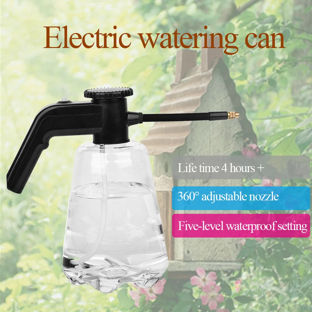 2L Tools Rotatable Nozzle Electric Sprayer Automatic Garden Portable Pot Adjustable Watering Can High Pressure USB Charge Bottle