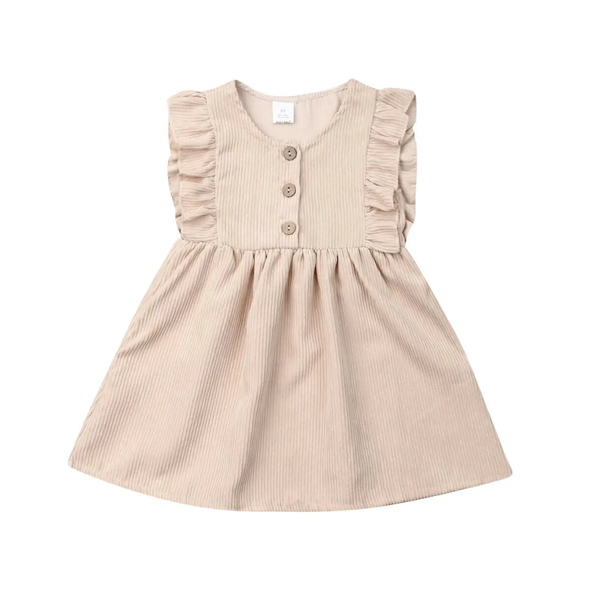 

1-6T Little Girls Sleeveless Corduroy Dress Infant Baby Girls Casual Princess Party Dresses Sundress Outfits Clothes