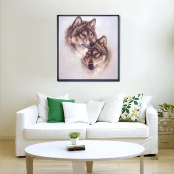 

Hot Wolf Totem Animal cross stitch kits 100% accurate 11ct printed embroidery DIY handmade needlework wall home decor canvas
