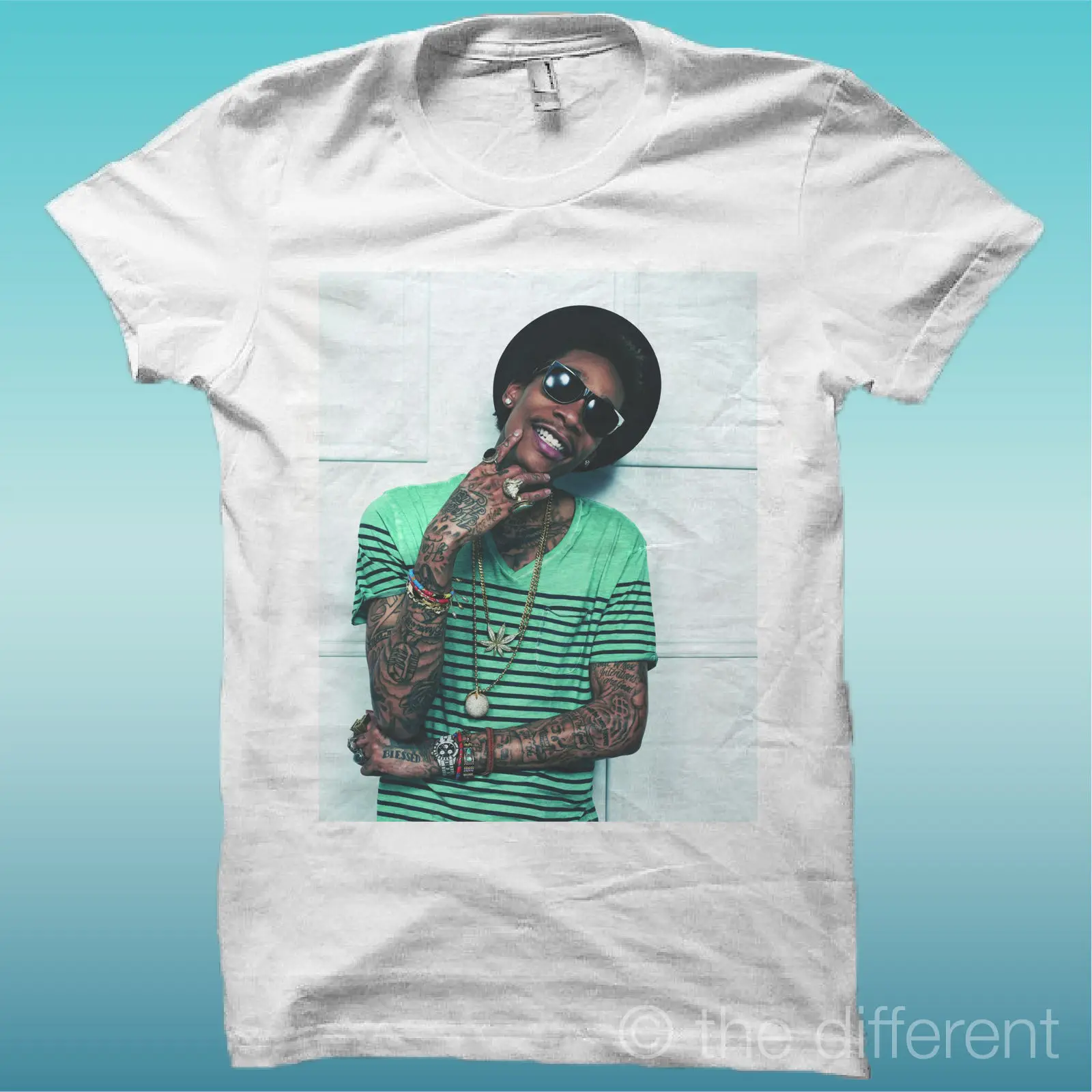 CAMISETA &quotWIZ KHALIFA TATUAJE&quot BLANCO LA HAPPINESS ES HAN MY NUEVO | Мужская одежда