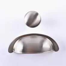 3'' Brushed Nickel Drawer Knobs Pulls Handles Shell Bin Cup Dresser Pulls Kitchen Cabinet Door Handle Pull Knob Modern Cupboard 97mmx31mm retro shell pulls oil rubbed iron conch cup handle knob drawer cabinet decor bin pulls