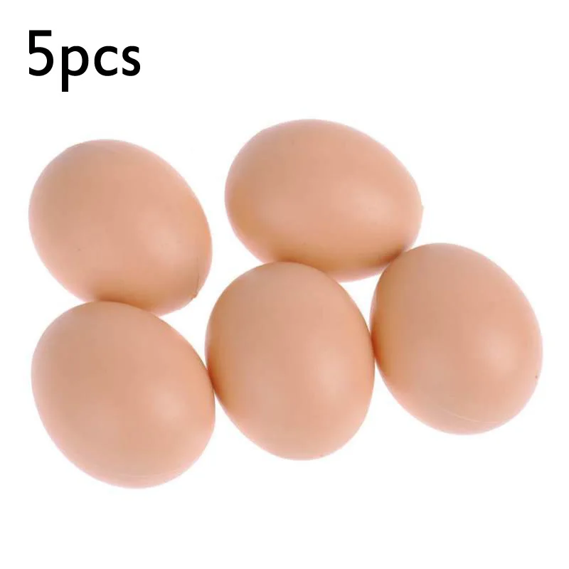 

5Pcs Fake Plastic Dummy Eggs Model Toy For Children Playing Kitchen Cooking Game Graffiti Painting Simulation Easter eggs