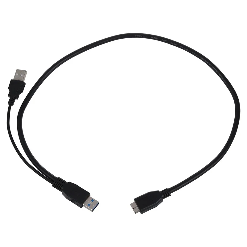 USB 3,0 y-кабель y-образный кабель Micro type B Male to standard type A Male Black