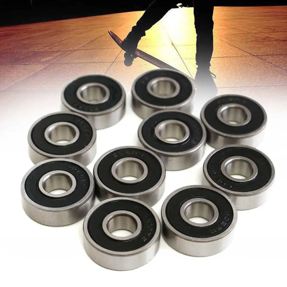 

10pcs Deep Groove Miniature Bearing Seal Ring 608-2RS 608RS Deep Groove Ball Bearing 8x22x7mm