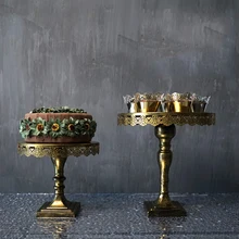 Bronce soporte de la torta de 10/12 pulgadas de la magdalena soporte de la torta de boda herramientas de decoración para hornear Cocina, Comedor y bar